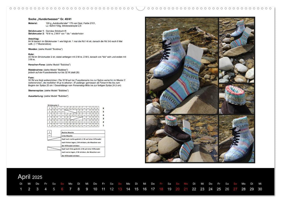 Sockenkalender Bootsocks 2025 (CALVENDO Premium Wandkalender 2025)