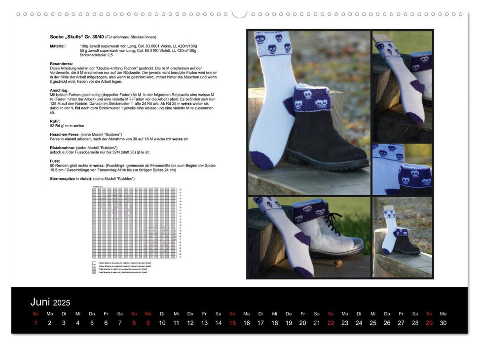 Sockenkalender Bootsocks 2025 (CALVENDO Premium Wandkalender 2025)