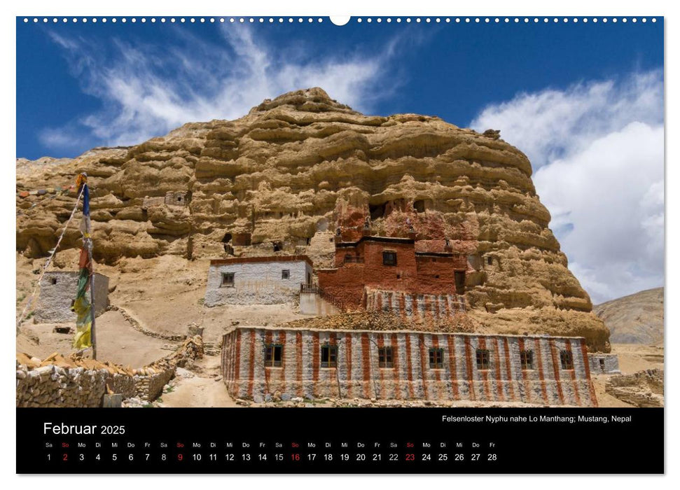 Buddhismus im Himalaya (CALVENDO Premium Wandkalender 2025)