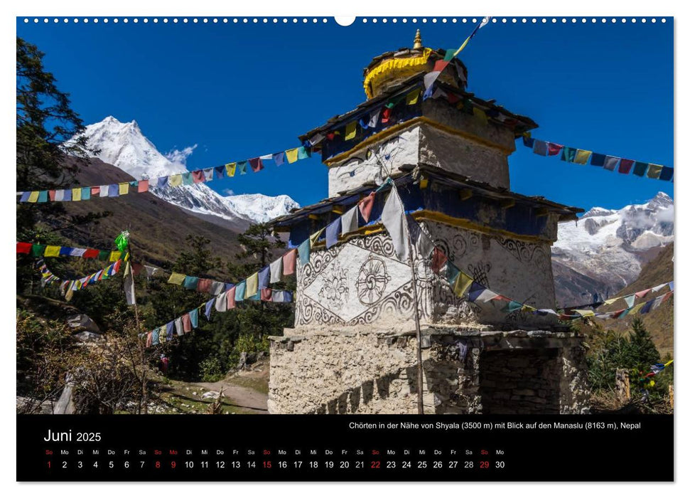 Buddhismus im Himalaya (CALVENDO Premium Wandkalender 2025)