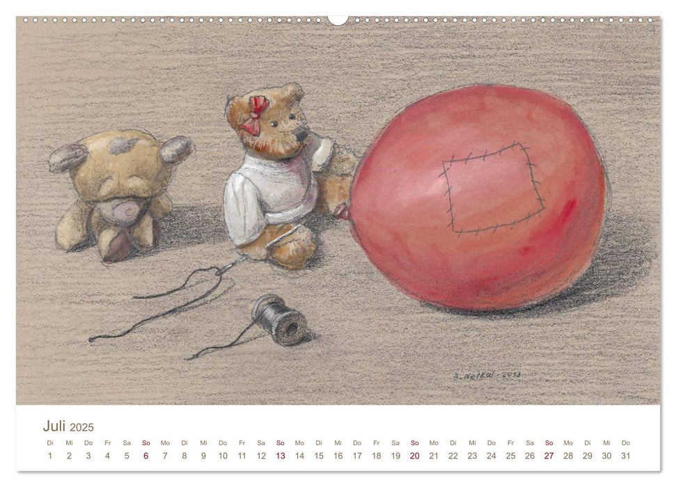 C' est la vie - Der Teddybären Kalender (CALVENDO Premium Wandkalender 2025)