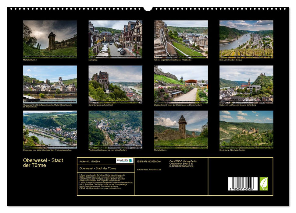 Oberwesel - Stadt der Türme (CALVENDO Premium Wandkalender 2025)