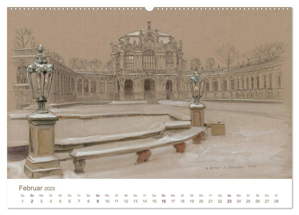 Dresden - Malerische Ansichten (CALVENDO Premium Wandkalender 2025)