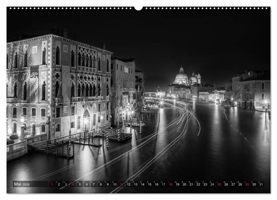 Leuchtendes Venedig …in monochrom (CALVENDO Premium Wandkalender 2025)