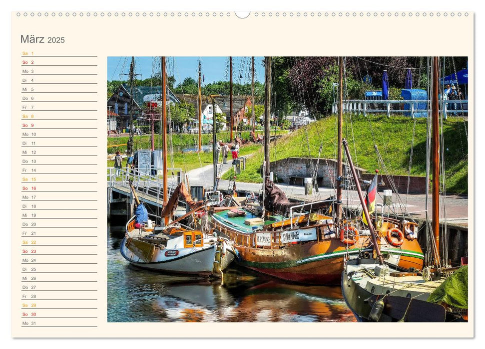 Ostfriesland - Museumshafen Carolinensiel (CALVENDO Premium Wandkalender 2025)