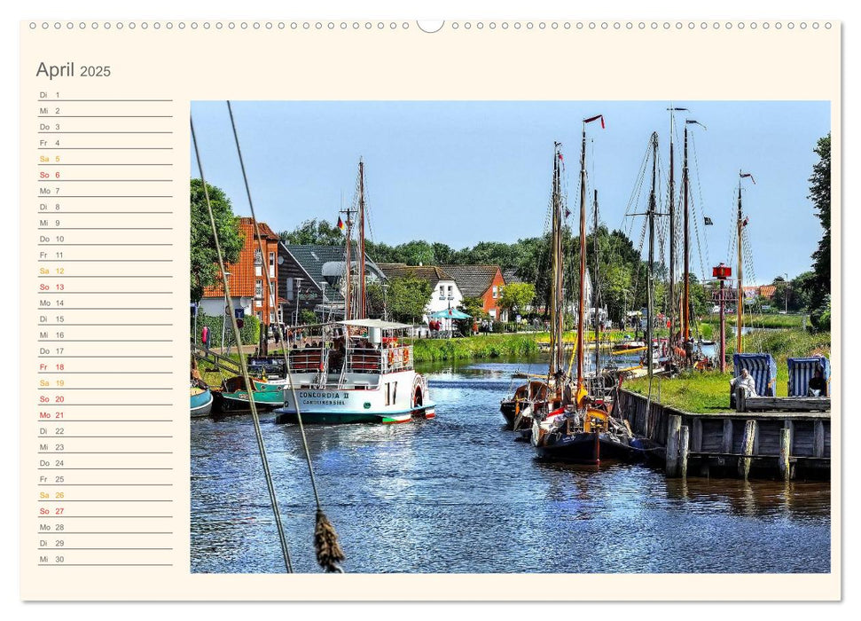 Ostfriesland - Museumshafen Carolinensiel (CALVENDO Premium Wandkalender 2025)