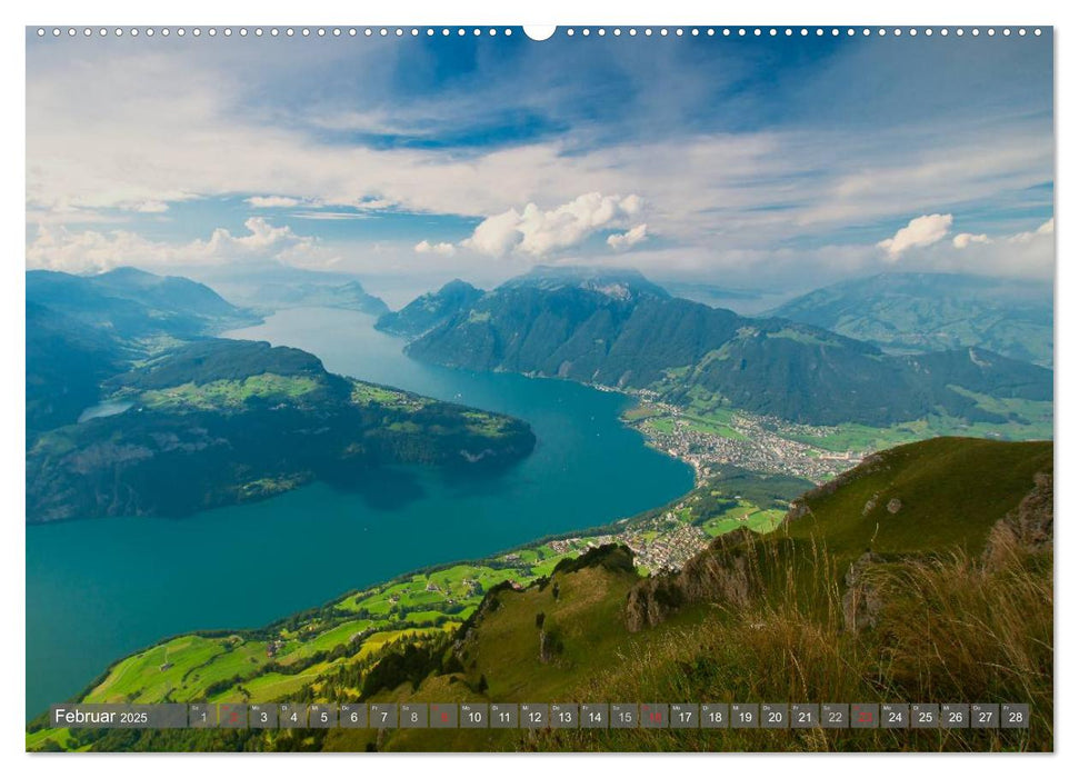 Entdecke die Berge der Schweiz mit dem TELL-PASS (CALVENDO Premium Wandkalender 2025)