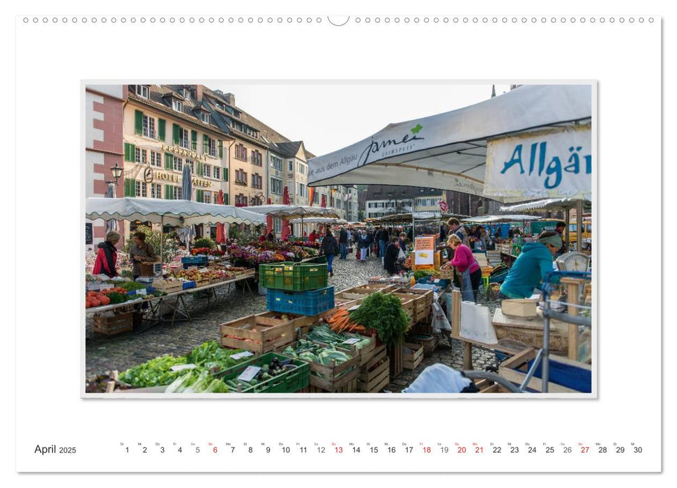 Emotionale Momente: Freiburger Münstermarkt (CALVENDO Wandkalender 2025)