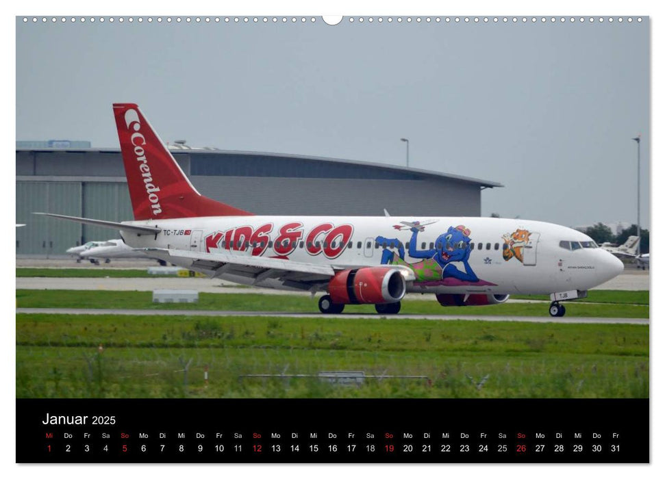 Flugzeugbilder für Kids und Co (CALVENDO Premium Wandkalender 2025)