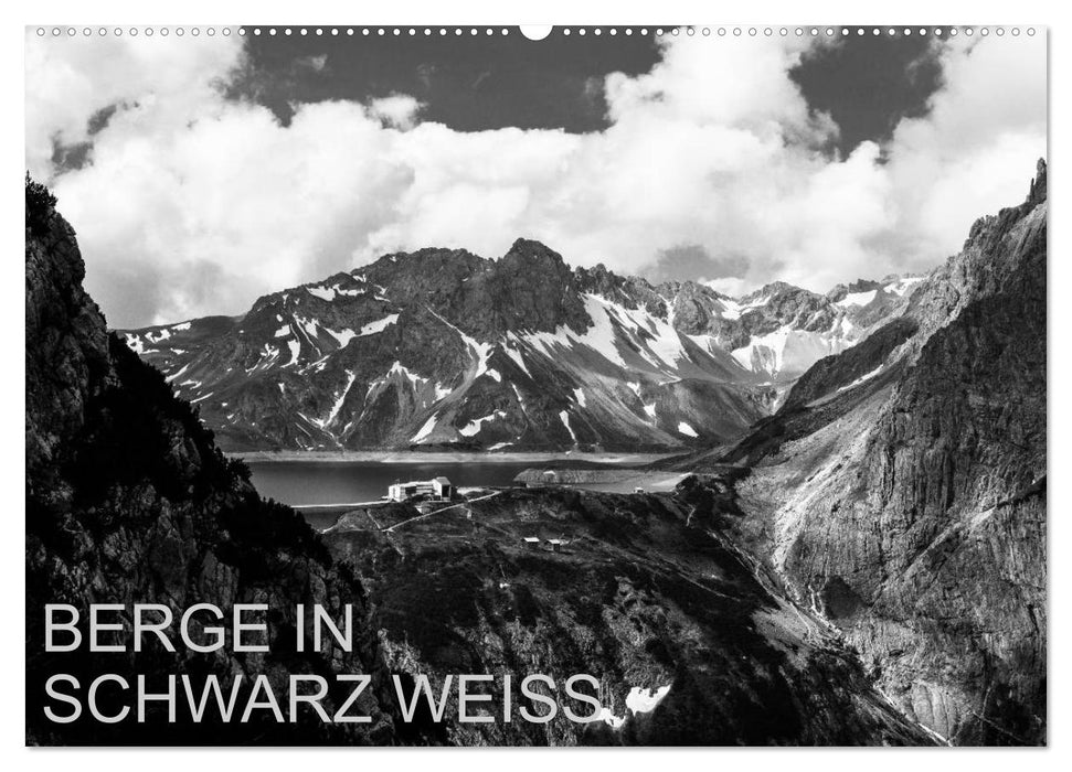 BERGE IN SCHWARZ WEISS (CALVENDO Wandkalender 2025)