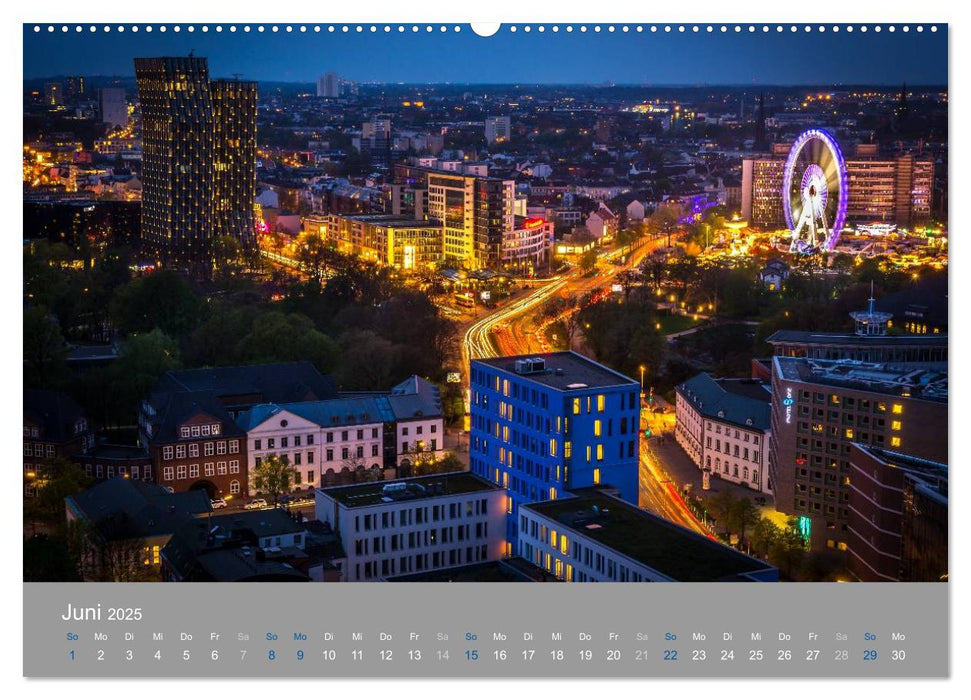 Hamburger Hafen - Im Zauber der Nacht (CALVENDO Premium Wandkalender 2025)