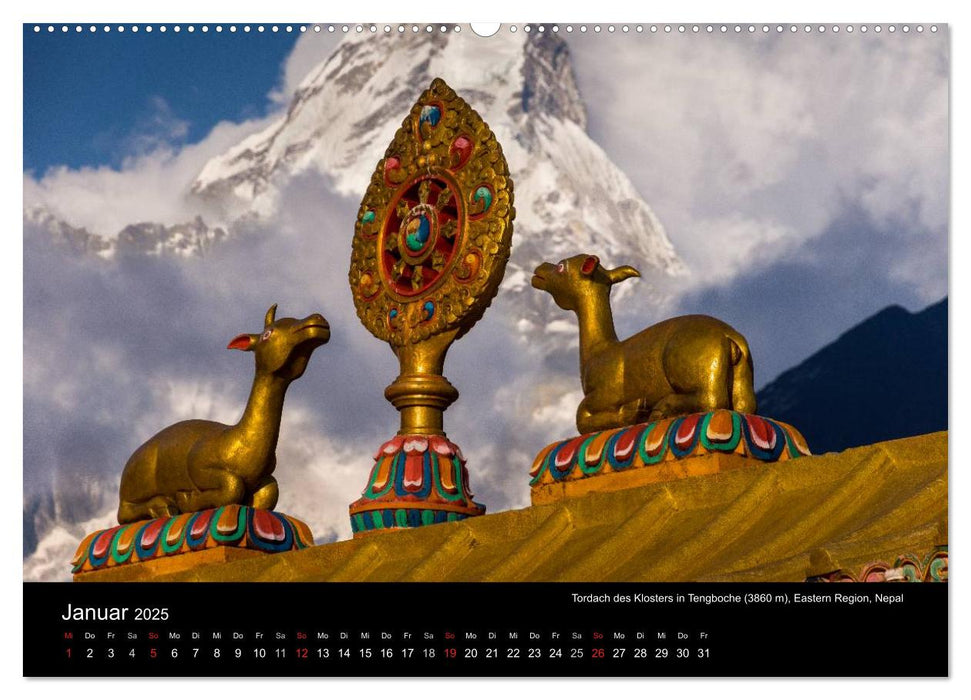 Buddhismus im Himalaya (CALVENDO Wandkalender 2025)