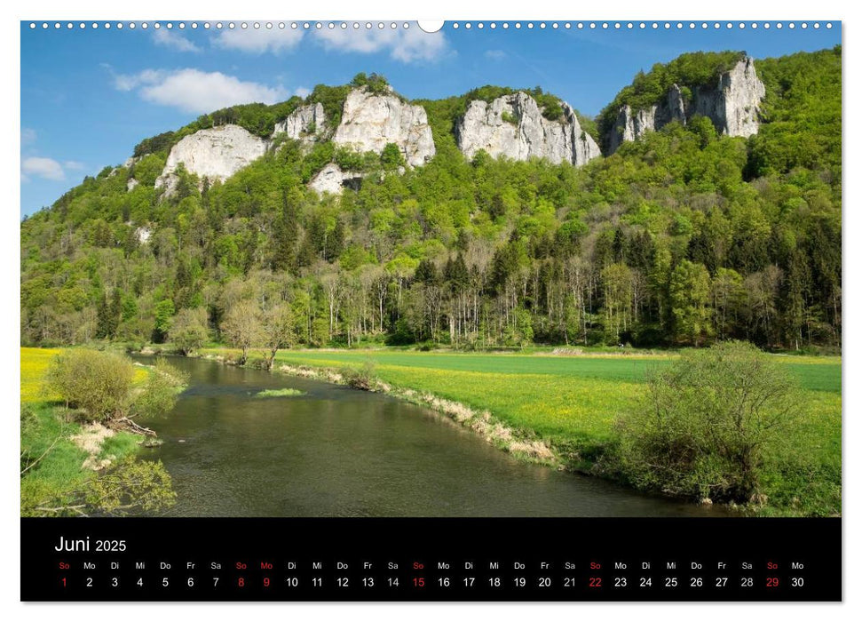 Das Donautal - Wanderparadies auf der Schwäbischen Alb (CALVENDO Premium Wandkalender 2025)