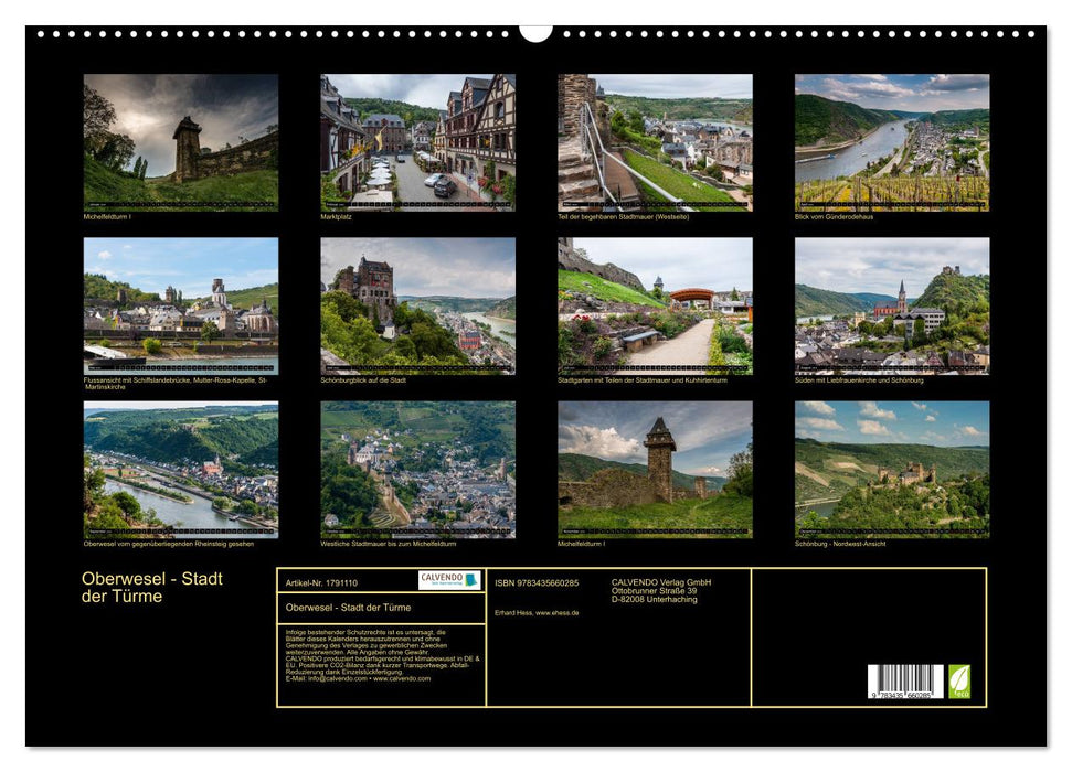 Oberwesel - Stadt der Türme (CALVENDO Wandkalender 2025)