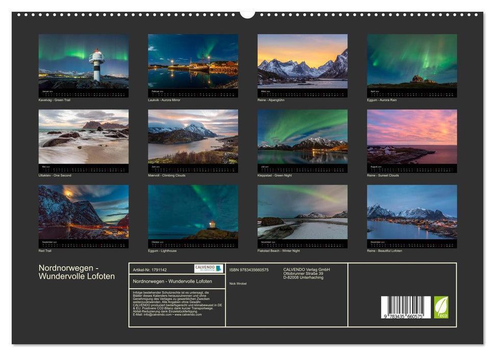 Nordnorwegen - Wundervolle Lofoten (CALVENDO Premium Wandkalender 2025)
