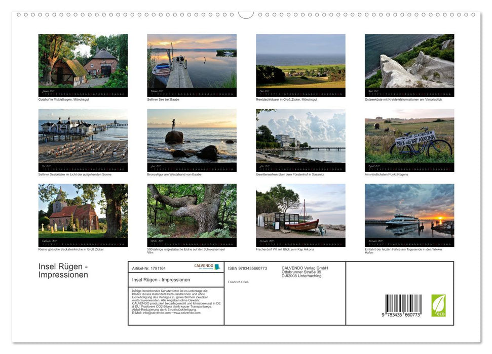 Insel Rügen - Impressionen (CALVENDO Premium Wandkalender 2025)
