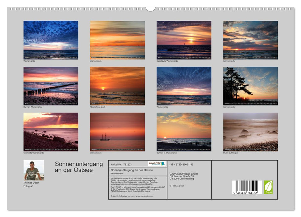 Sonnenuntergang an der Ostsee (CALVENDO Premium Wandkalender 2025)