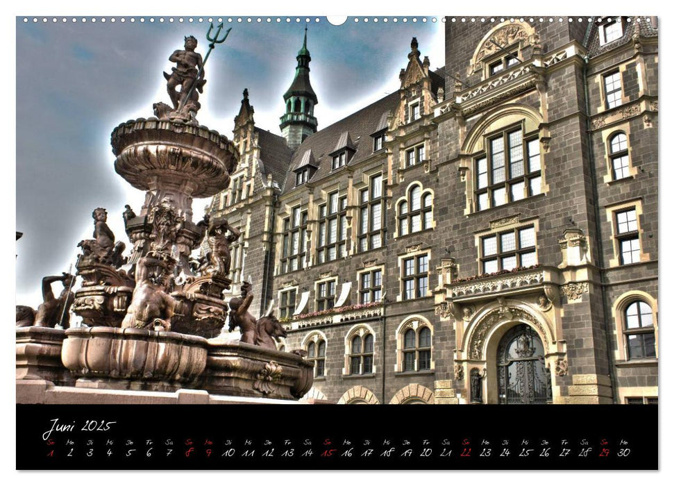Wuppertal - Stadt der Schwebebahn in HDR (CALVENDO Premium Wandkalender 2025)