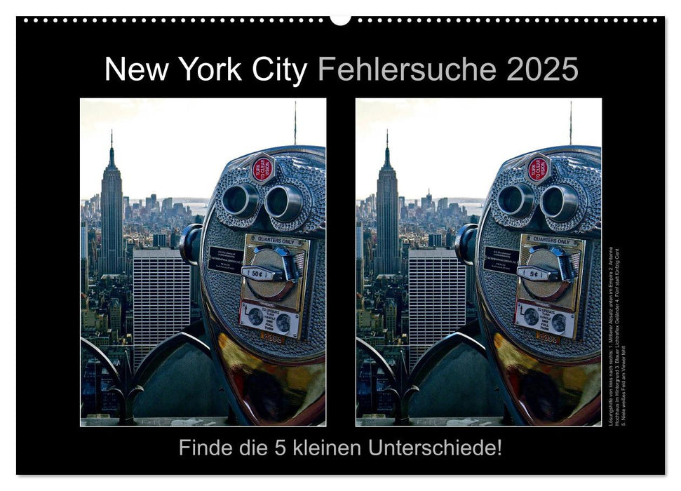 New York City Fehlersuche 2025 (CALVENDO Wandkalender 2025)