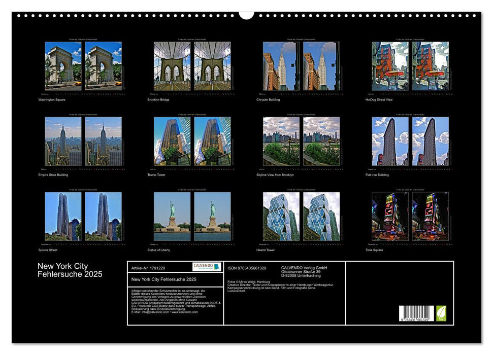 New York City Fehlersuche 2025 (CALVENDO Wandkalender 2025)