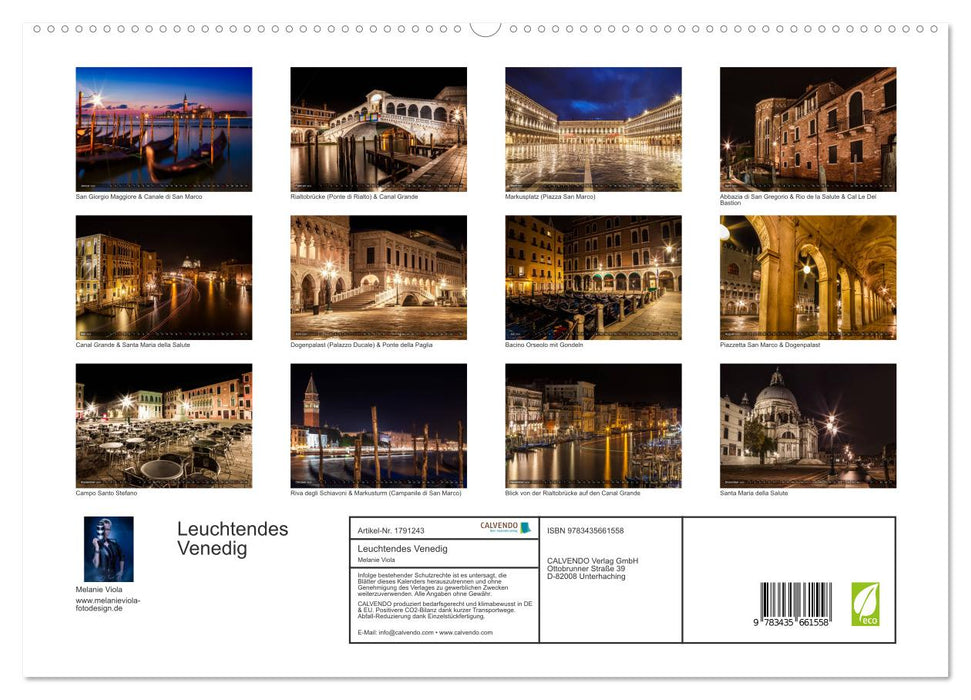 Leuchtendes Venedig (CALVENDO Premium Wandkalender 2025)