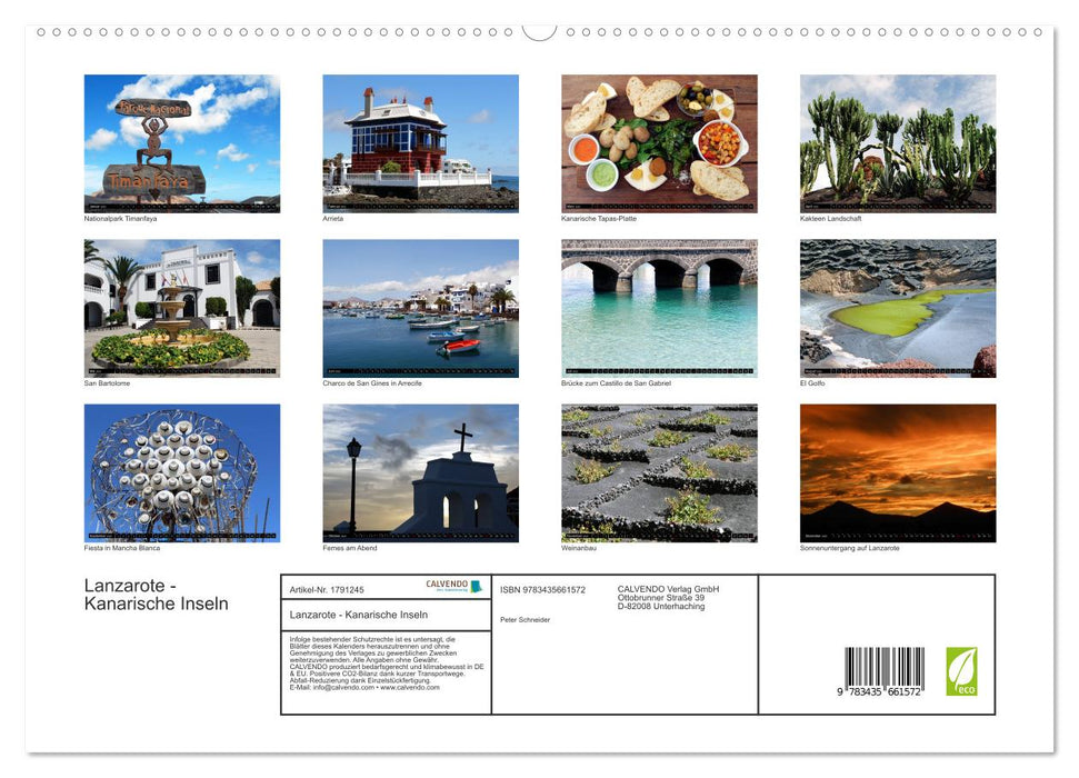Lanzarote - Kanarische Inseln (CALVENDO Premium Wandkalender 2025)