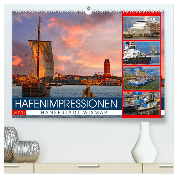 Hansestadt Wismar - Hafenimpressionen (CALVENDO Premium Wandkalender 2025)