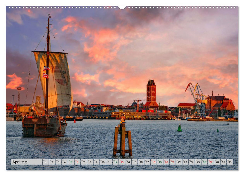 Hansestadt Wismar - Hafenimpressionen (CALVENDO Premium Wandkalender 2025)