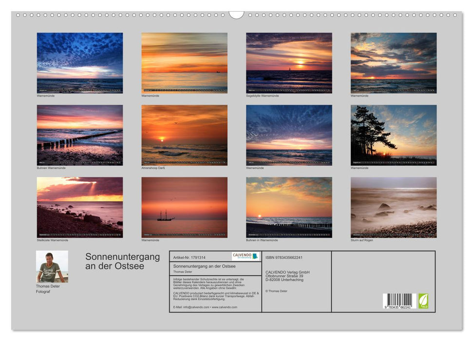 Sonnenuntergang an der Ostsee (CALVENDO Wandkalender 2025)