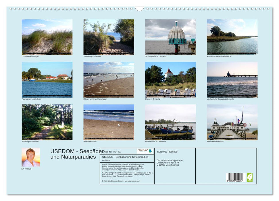 USEDOM - Seebäder und Naturparadies (CALVENDO Wandkalender 2025)