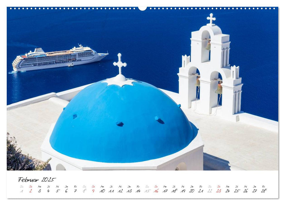 Insel des Lichts - Santorini (CALVENDO Premium Wandkalender 2025)