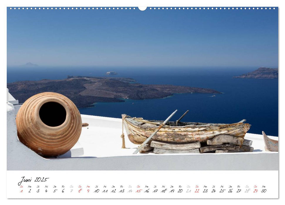 Insel des Lichts - Santorini (CALVENDO Premium Wandkalender 2025)