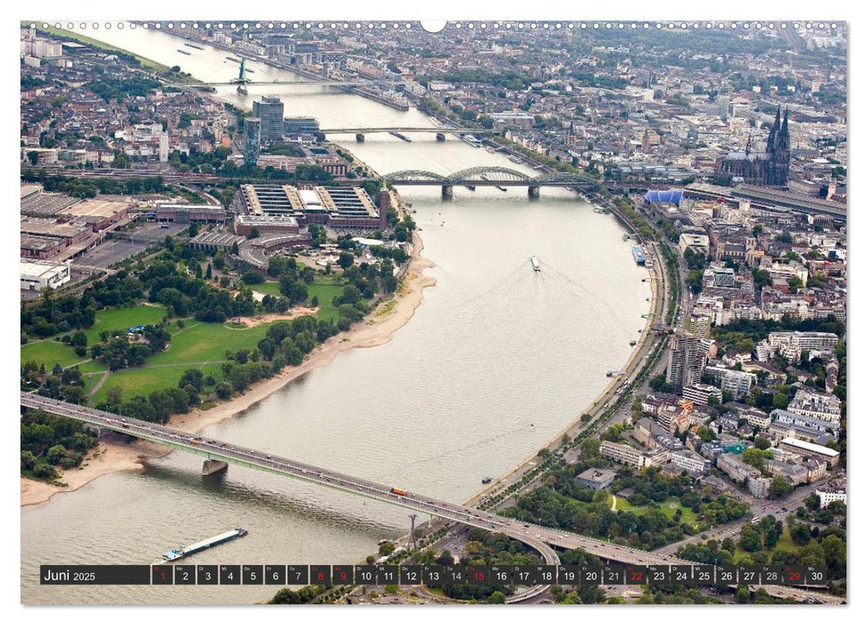 Köln - Die Rheinmetropole aus der Luft (CALVENDO Wandkalender 2025)