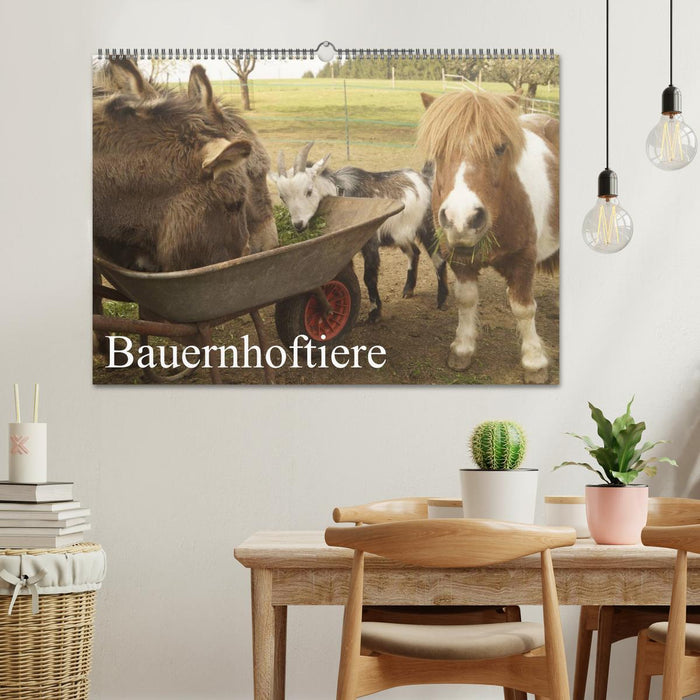 Bauernhoftiere (CALVENDO Wandkalender 2025)