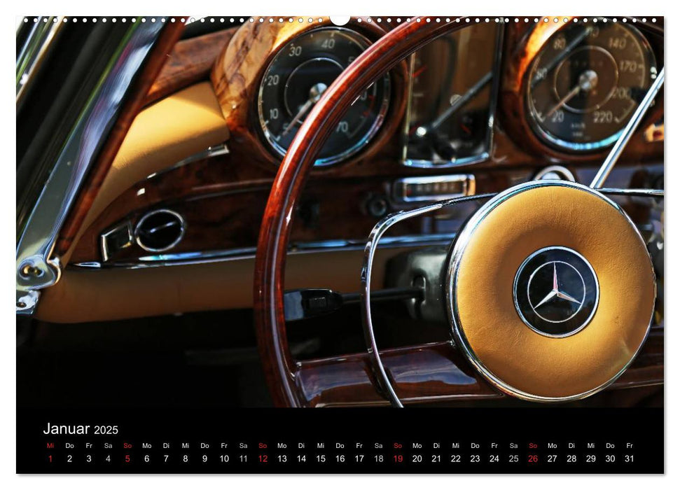 Träume in Chrom - Oldtimer Details (CALVENDO Premium Wandkalender 2025)