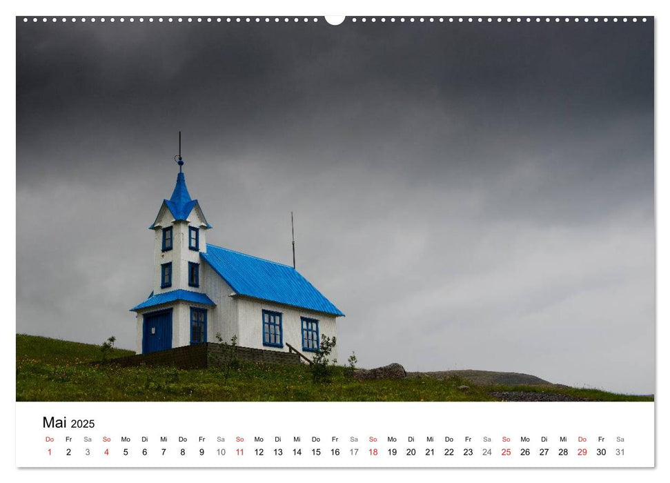 Kirchen auf Island (CALVENDO Premium Wandkalender 2025)