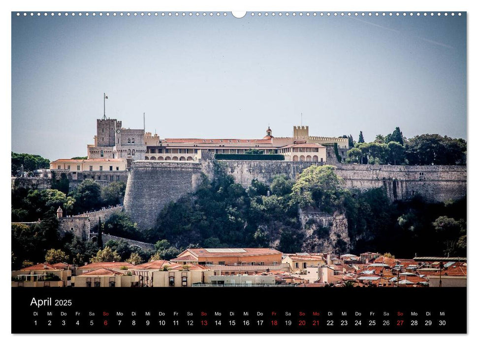 Monaco - Das Fürstentum an der französischen Mittelmeerküste (CALVENDO Wandkalender 2025)