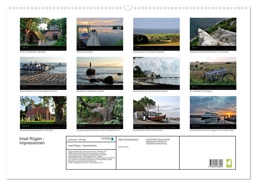 Insel Rügen - Impressionen (CALVENDO Wandkalender 2025)