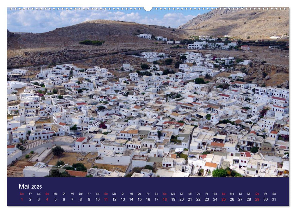 Rhodos mit Lindos und Symi (CALVENDO Premium Wandkalender 2025)