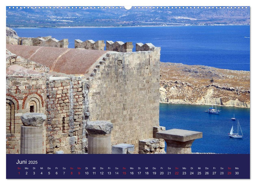 Rhodos mit Lindos und Symi (CALVENDO Premium Wandkalender 2025)