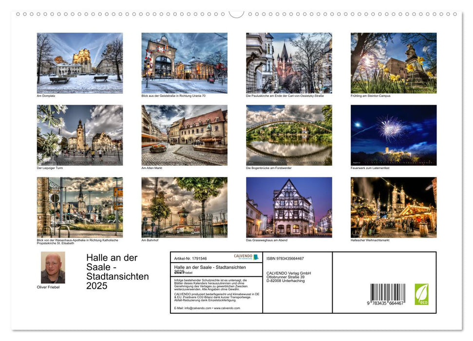 Halle an der Saale - Stadtansichten 2025 (CALVENDO Premium Wandkalender 2025)