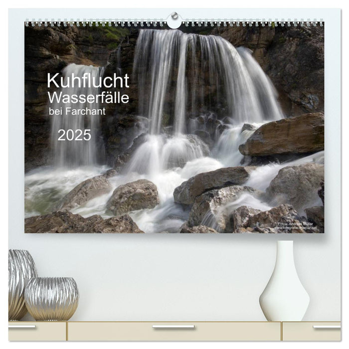 Kuhflucht Wasserfälle bei Farchant (CALVENDO Premium Wandkalender 2025)