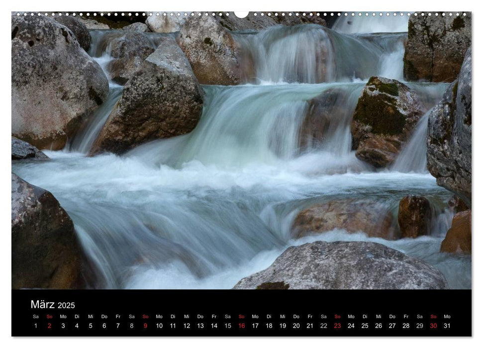 Kuhflucht Wasserfälle bei Farchant (CALVENDO Premium Wandkalender 2025)