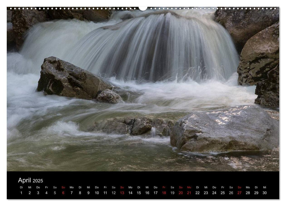 Kuhflucht Wasserfälle bei Farchant (CALVENDO Premium Wandkalender 2025)