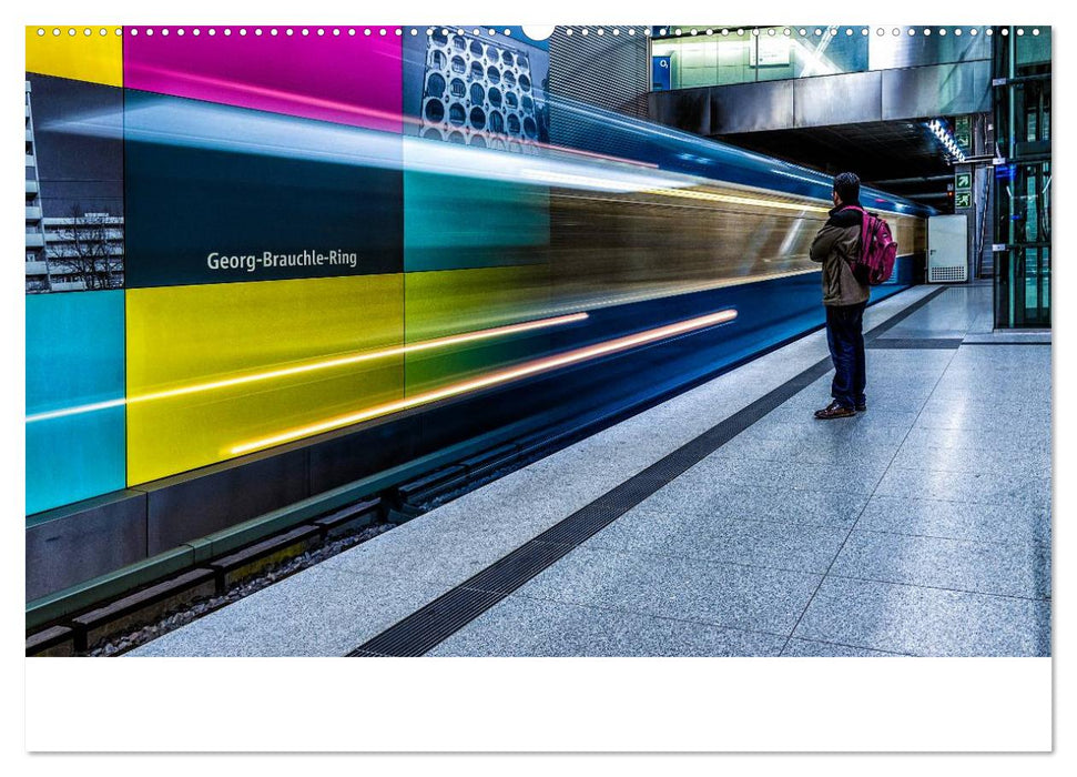 U-Bahn in München (CALVENDO Premium Wandkalender 2025)