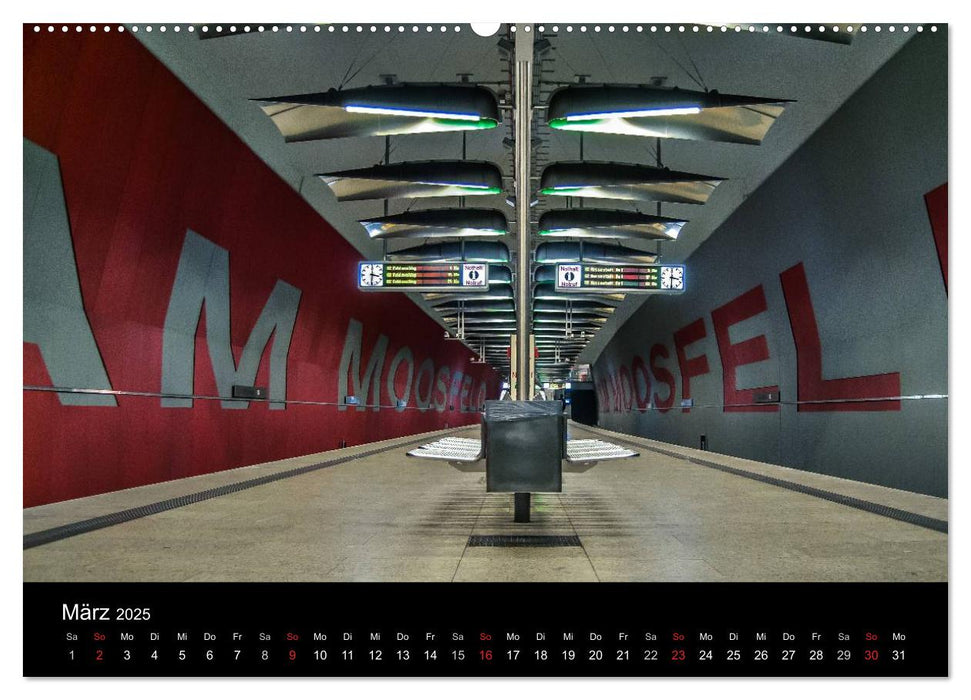 U-Bahn in München (CALVENDO Premium Wandkalender 2025)