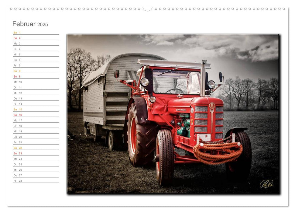 Oldtimer - nostalgische Trecker und Lastwagen (CALVENDO Premium Wandkalender 2025)