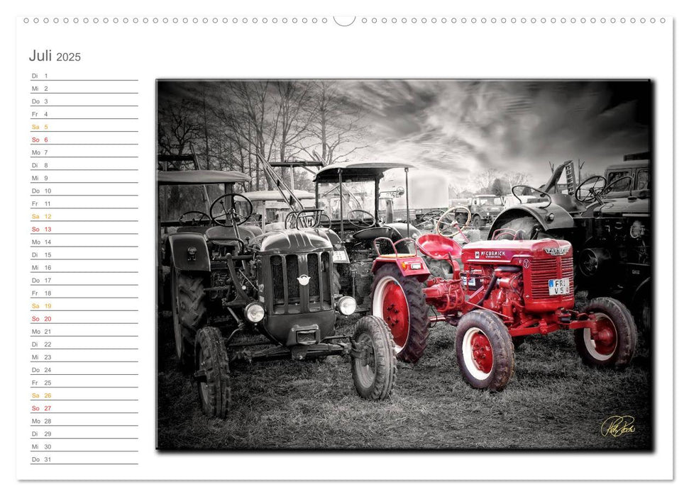 Oldtimer - nostalgische Trecker und Lastwagen (CALVENDO Premium Wandkalender 2025)