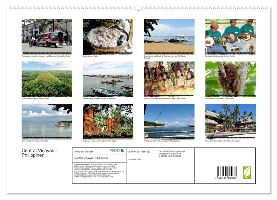 Central Visayas - Philippinen (CALVENDO Premium Wandkalender 2025)