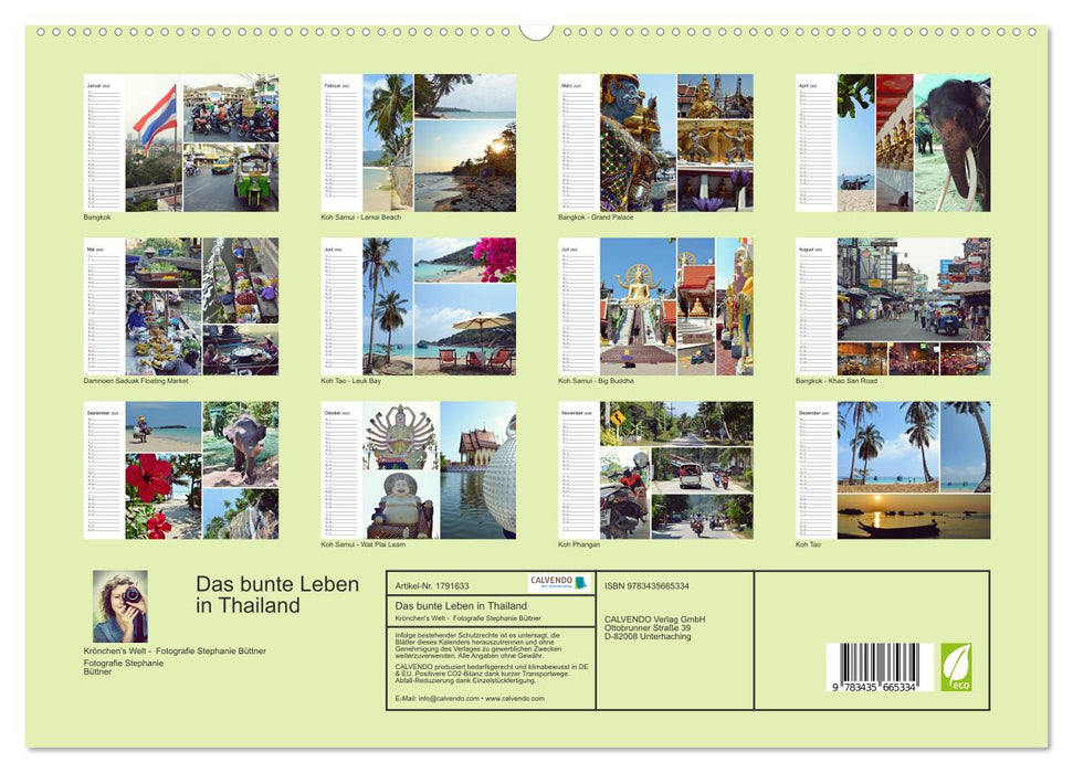 Das bunte Leben in Thailand (CALVENDO Premium Wandkalender 2025)